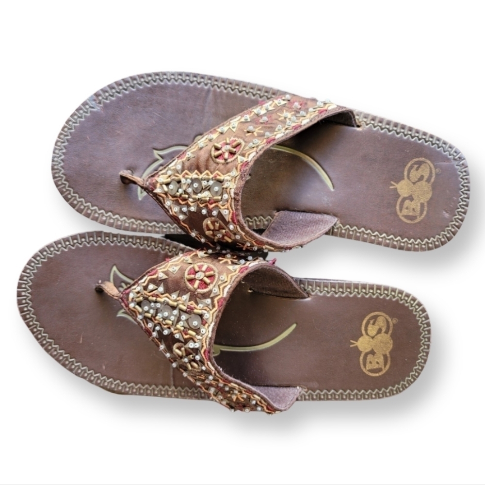 BS Platform Beaded Sandals